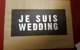 Art & Pizza Siebdruck mit "Je suis Wedding"