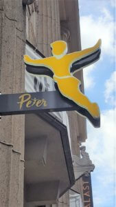 Peter Pane. Front sign.