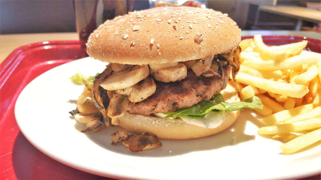 Burger mit Pilzen - Jim Block - Burger Special Berlin