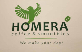Homera coffee & smoothies wall sign