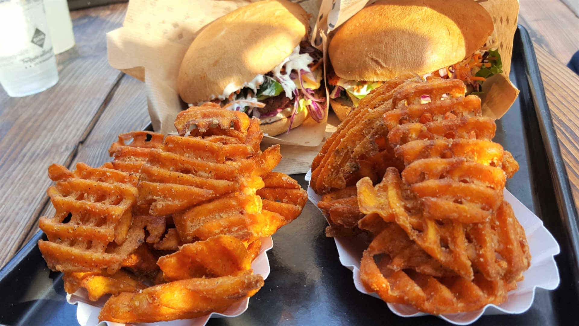 Swing Kitchen Burger + Sweet Potato Fries