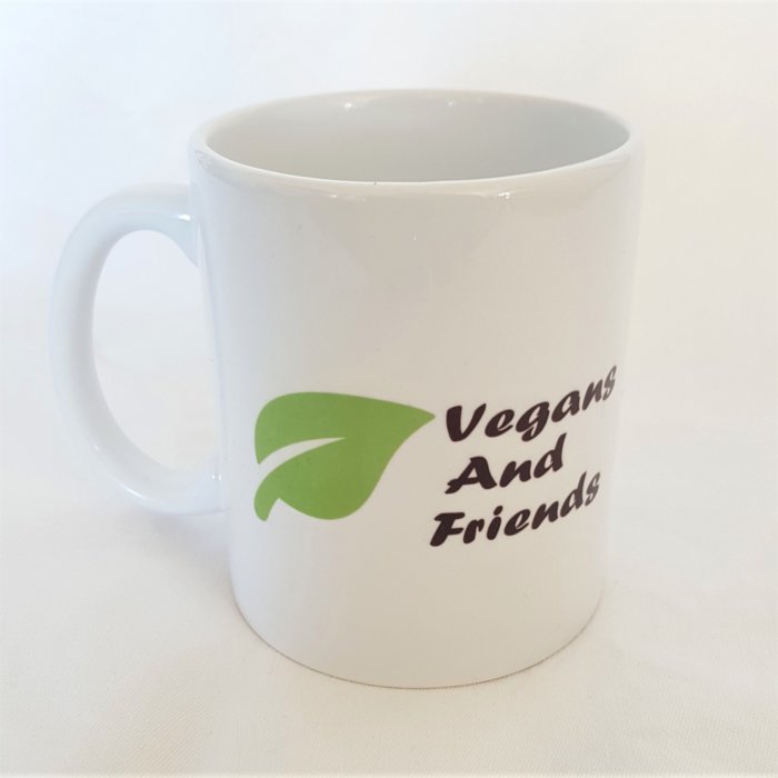 Vegans And Friends Tasse Henkel links