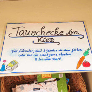 Grünes Café Hofladen Tauschecke im Kiez