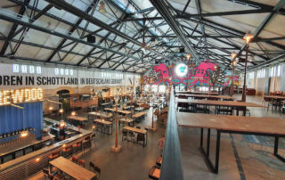 Brew Dog hall view from the gallery