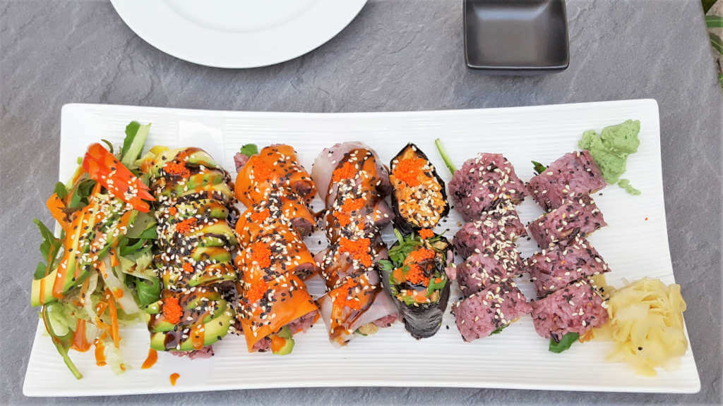 Tiger Club vegan sushi special set - the best vegan sushi